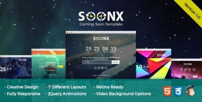 قالب HTML صفحه در دست ساخت SoonX نسخه 1.0