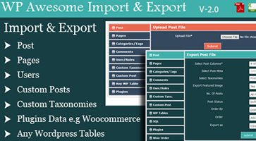 افزونه درون ریز و برون بر Awesome Import & Export وردپرس نسخه 3.1.2