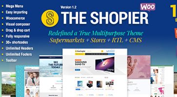 پوسته فروشگاهی Shopier ووکامرس نسخه 1.4.5