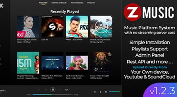 اسکریپت سایت موزیک Zuz Music نسخه 1.2.3