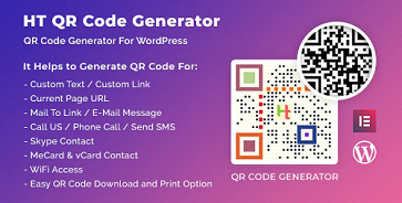 افزونه HT QR Code Generator تولید کد QR وردپرس نسخه 2.3.1