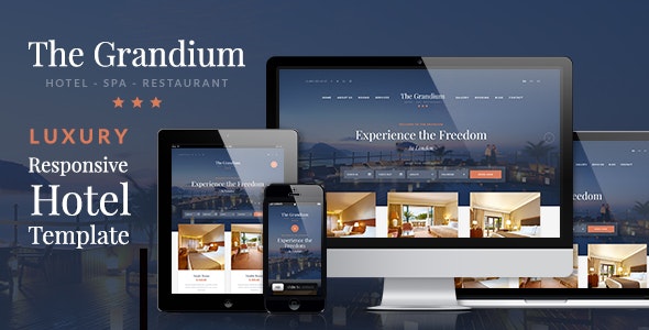 قالب هتل لاکچری وردپرس Grandium نسخه 1.6.5