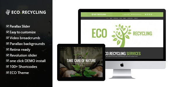 قالب محیط زیست و طبیعت وردپرس Eco Recycling نسخه 2.2