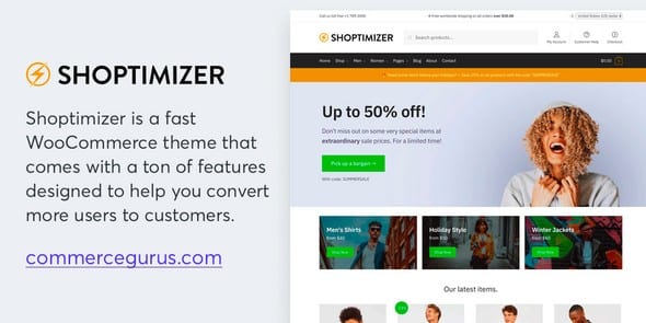 قالب فروشگاهی ووکامرس وردپرس Shoptimizer نسخه 2.6.2
