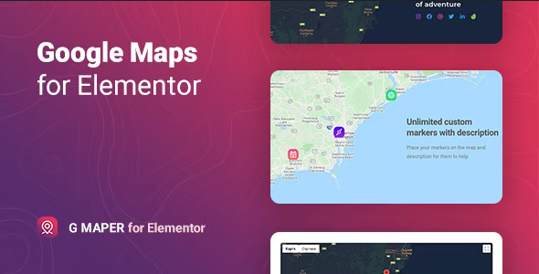 افزونه نقشه گوگل GMaper برای المنتور نسخه 1.0.4