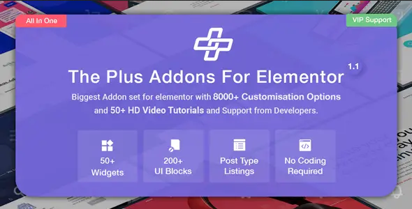 افزونه Plus Addons برای المنتور نسخه 5.2.6