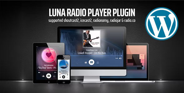 افزونه رادیو Luna Web Radio Player وردپرس نسخه 6.22.04.21