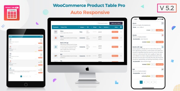 افزونه جدول حرفه ای محصولات ووکامرس Woo Product Table Pro نسخه 9.1.0