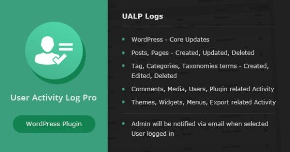 افزونه نظارت بر فعالیت کاربران وردپرس User Activity Log PRO نسخه 2.3.4