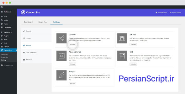 افزونه پاپ آپ و افزایش نرخ تبدیل وردپرس Convert Pro نسخه 1.8.3