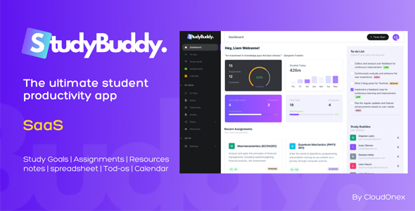 پلتفرم هوشمند و تعاملی افزایش بهره‌وری دانش‌آموزان StudyBuddy SaaS نسخه 1.3.3