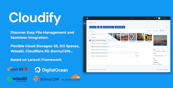 اسکریپت مدیریت فایل و فضای ابری Cloudify نسخه 1.0.8