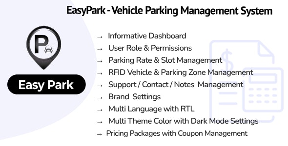 اسکریپت مدیریت پارکینگ وسایل نقلیه EasyPark SaaS نسخه 1.8
