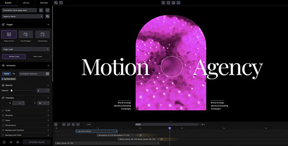 افزونه motionpage